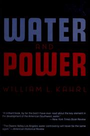 Cover of: Water & power: the conflict over los angeles' water supply in the owens valley