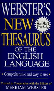 Webster's American English thesaurus