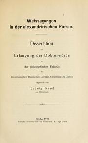 Cover of: Weissagungen in der alexandrinischen Poesie