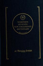 Cover of: Webster's seventh new collegiate dictionary by 
