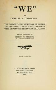 Cover of: "We," by Charles A. Lindbergh