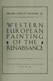 Cover of: Western European painting of the renaissance