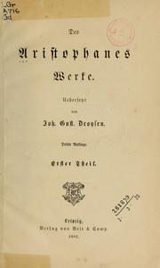 Cover of: Werke by Aristophanes