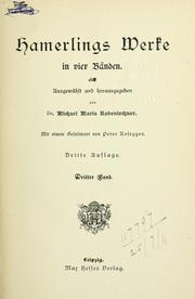 Cover of: Werke: Ausgewählt und hrsg. von Michael Maria Rabenlechner. Mit einem Geleitwort von Peter Rosegger