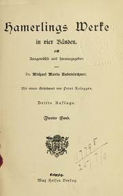 Cover of: Werke: Ausgewählt und hrsg. von Michael Maria Rabenlechner. Mit einem Geleitwort von Peter Rosegger