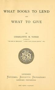 Cover of: What books to lend and what to give.