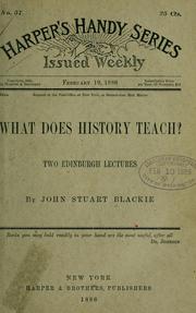 Cover of: What does history teach?