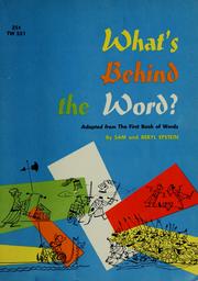 Cover of: What's behind the word?