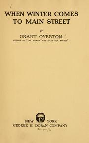 Cover of: When winter comes to Main Street | Grant Martin Overton