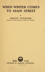 Cover of When winter comes to Main Street