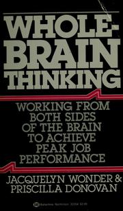 Cover of: Whole-brain thinking by Jacquelyn Wonder