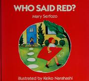 Cover of: Who said red?