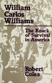 Cover of: William Carlos Williams: the knack of survival in America