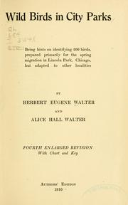Cover of: Wild birds in city parks by Herbert Eugene Walter