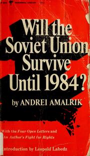 Cover of: Will the Soviet Union survive until 1984?