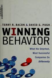 Cover of: Winning behavior: what the smartest, most successful companies do differently