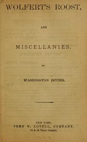 Cover of: Wolfert's roost, and miscellanies by Washington Irving
