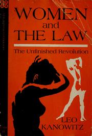 Cover of: Women and the law: the unfinished revolution.