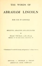 Cover of: The words of Abraham Lincoln by Abraham Lincoln