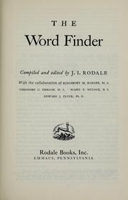 Cover of: The word finder