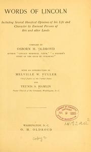 Cover of: Words of Lincoln by Abraham Lincoln