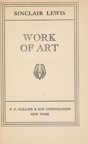 Cover of: Work of art. by Sinclair Lewis