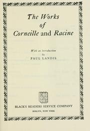 Cover of: The Works of Corneille and Racine