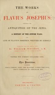 Cover of: The works of Flavius Josephus by Flavius Josephus