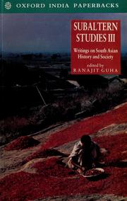 Cover of: Subaltern studies III: writings on South Asian history and society