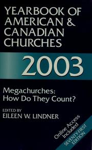 Cover of: Yearbook of American & Canadian churches, 2003