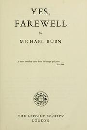 Cover of: Yes, farewell