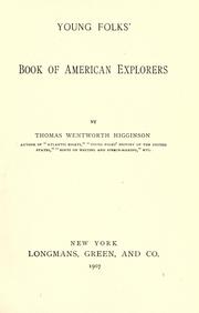 Cover of: Young folks' Book of American explorers. by Thomas Wentworth Higginson