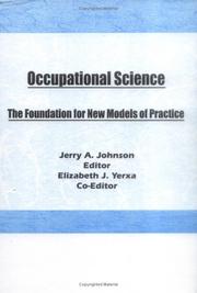 Cover of: Occupational Science | Jerry A. Johnson