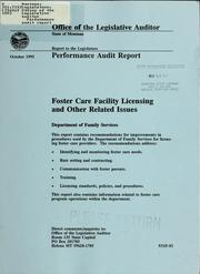 Cover of: Performance audit report by Montana. Legislature. Office of the Legislative Auditor., Montana. Legislature. Office of the Legislative Auditor.