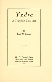 Cover of: Yzdra by Louis V. Ledoux, Louis V. Ledoux