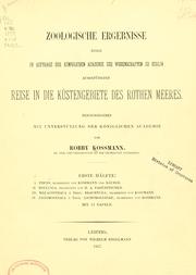 Cover of: Zoologische ergebnisse einer im auftrage by Robby Kossmann