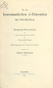 Cover of: Zu den konsonantischen io-Praesentien im Griechischen
