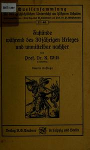 Cover of: Zustande wahrend des 30 jahrigen Krieges und unmittelbar nachher