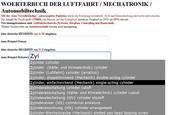 auto vervollstaendige autocomplete englisch Woerterbuch Luftfahrt Mechatronik