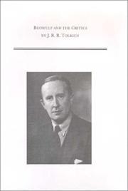 Cover of: Beowulf and the critics by J.R.R. Tolkien
