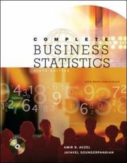 Cover of: Complete Business Statistics with Student CD by Amir D. Aczel