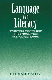 Cover of: Language and literacy: studying discourse in communities and classrooms