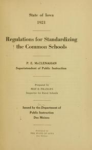 Cover of: Regulations for standardizing the common schools