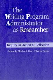 Cover of: The Writing Program Administrator as Researcher | Irwin Weiser