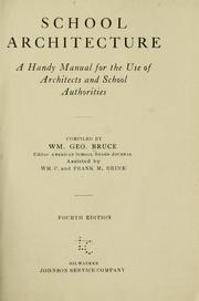 Cover of: School architecture: a handy manual for the use of architects and school authorities