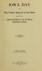 Cover of: Iowa day for the public schools of the state