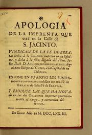 Apologia de la Imprenta que està en la Calle de S. Jacinto by Juan Bernardo Valero