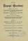 Cover of: The Regents' questions, 1866 to 1877