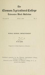 Cover of: Rural school improvement by Rudolph Edward Lee