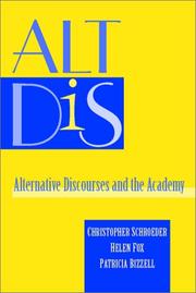 Cover of: ALT DIS by Christopher Schroeder, Helen Fox, Patricia Bizzell